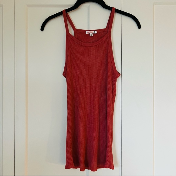 Sundry Bundle of 3 Strappy Tank Tops in Coral, Adobe, and Tan/White Size XS (0) - Picture 10 of 16